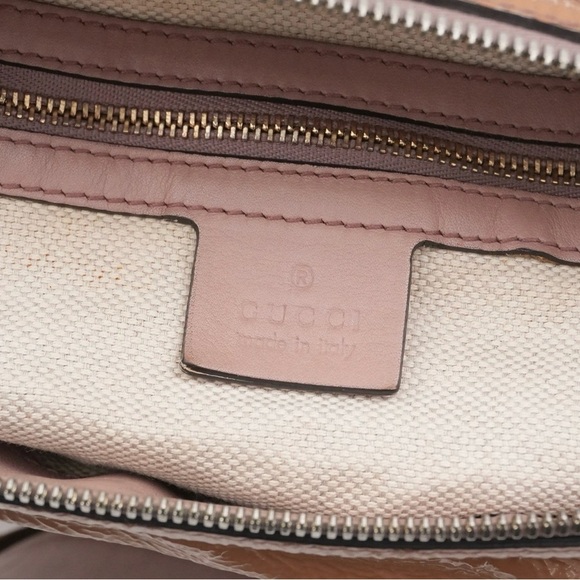 GUCCI SOHO Tassel 2Way Shoulder Bag Tote Bag Leather Beige Italy - Picture 4 of 16